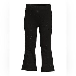 Black Glitter Kids Flared Pants